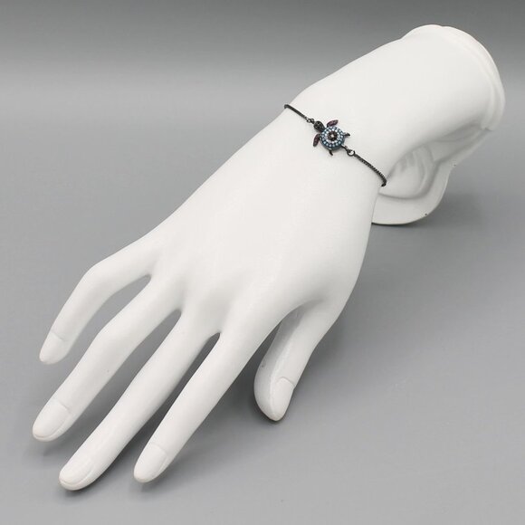 Jewelry bracelet turtle ocean blue black dainty minimalist Summer fashion new - Picture 4 of 7